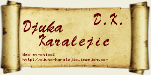Đuka Karalejić vizit kartica